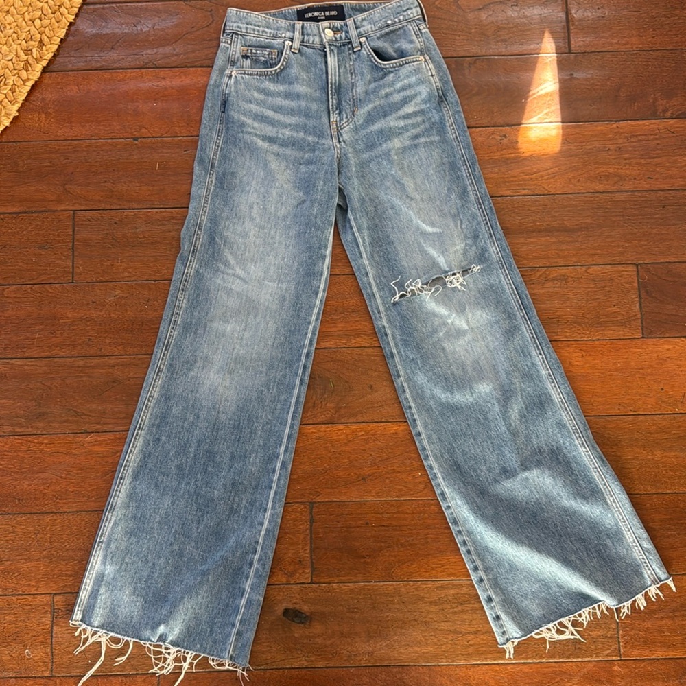 Veronica Beard Kasey Wide Leg Jeans Size 25